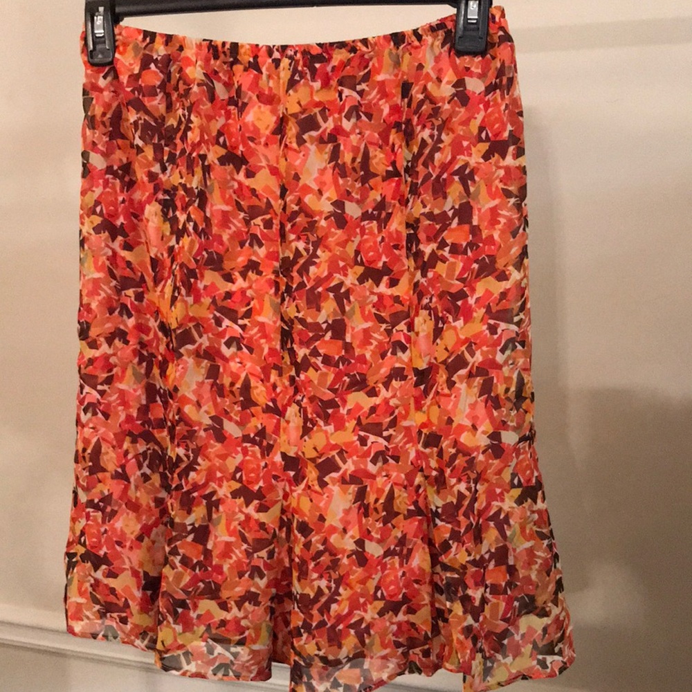 Geometric print midi skirt